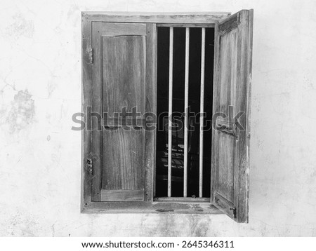 an open window of an old house