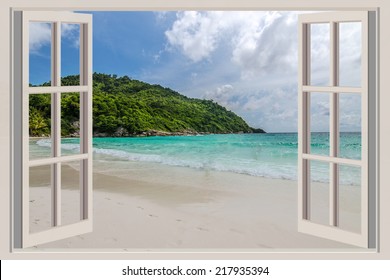 The open window, with sea views