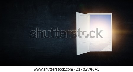 Open window view of the sky with clouds