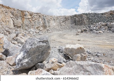 Open-cast Quarry, Limestone Mining.