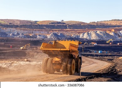 Opencoal  Mining Pit With Heavy Machinery