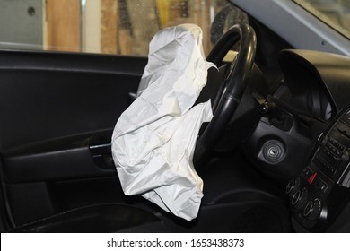 Opened Airbag After Accident Stock Photo (Edit Now) 1653438373