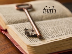 Glowing cross with Holy Bible, a Photo by Javier Art Photography