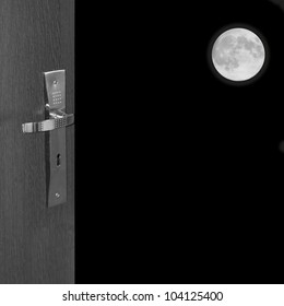 Opened Door At Night