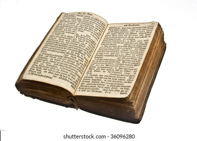 opened holy bible written in german