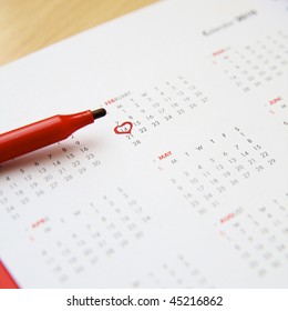 Opened notebook - Valentines day concept