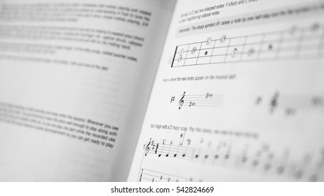 Opened Sheet Music Book