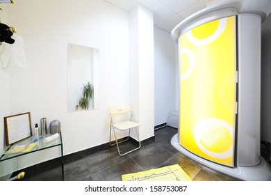 Opened Solarium In White Room In European Style