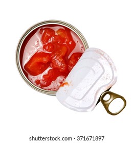 Opened Tomato Tin Can, Top View