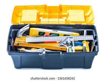 Opened Toolbox With Tools Isolated On White