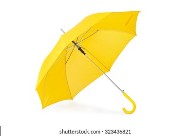 Opened umbrella isolated on white background