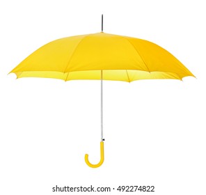 Opened umbrella isolated on white background
