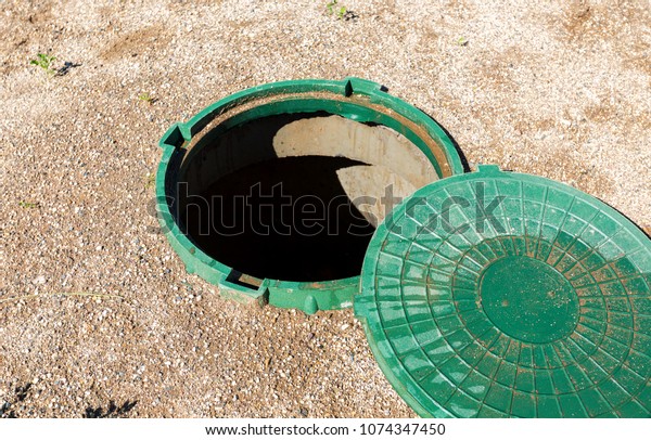 Opened Unsecured Sewer Manhole Rural Septic Stock Photo (Edit Now ...