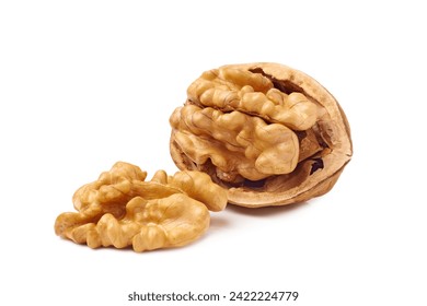 Opened walnut and kernel isolated on white - Powered by Shutterstock