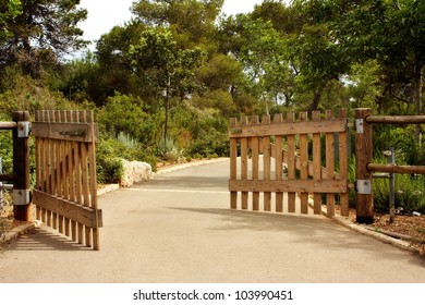 Opened Wooden Gate