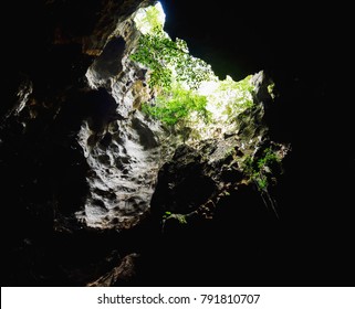Opening from cave