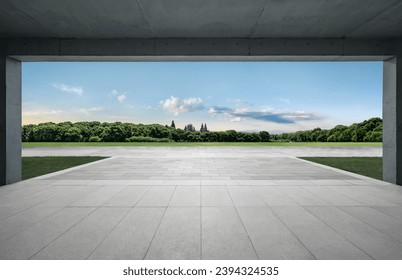 Opening in concrete wall with sunlight background - Powered by Shutterstock