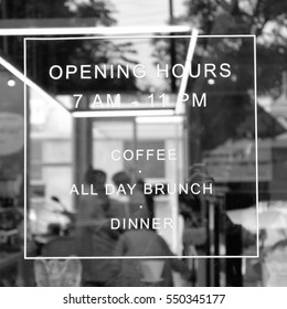 Opening Hours