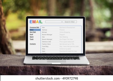 Opening Inbox Email On Laptop