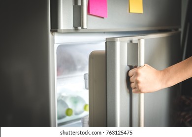 Opening A Refrigerator Door