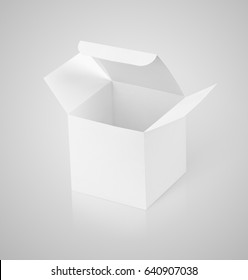 Blank Closed Paper Square Box Isolated Stock Illustration 323601827