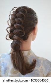 
 Openwork French Braid, Hairstyle With Medium Length Of Hair