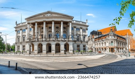 Opera house in Wroclaw, panoramic view. Poland