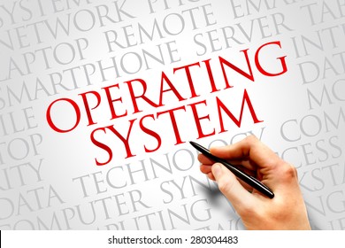 Operating System Word Cloud Concept