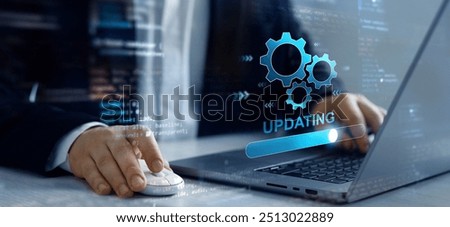 Operating upgrade system.
Process of updating software to technology.Developer who developed a new version to improve your software.Update modern functions for modern equipment.