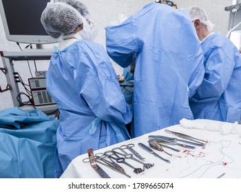 Operation, Joint Replacement Doctors, Surgeon, Hands, Tools, Equipment