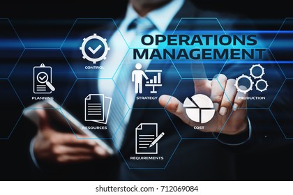 Operations Management Strategy Business Internet Technology Concept.