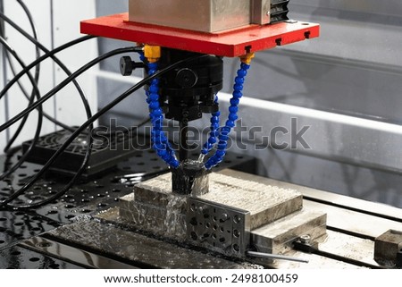 operator use copper EDM electrod to make precision mold and die
