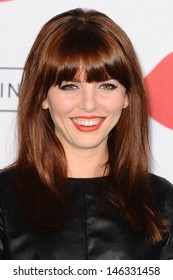 Ophelia Lovibond Arrives For The Lulu Guinness Paint Project Event At The Old Sorting Office, London. 11/07/2013