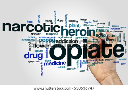 Opiate word cloud concept