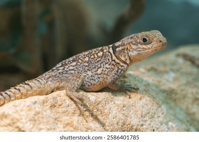 oplurus, small iguana lizard from Madagascar, sand-colored lizard
