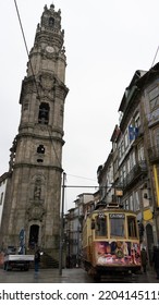 Oporto, Portugal; 12.03.2018: Porto Street With The Tram