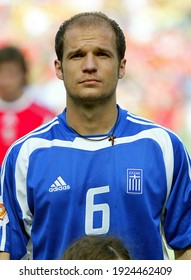 Oporto, PORTUGAL - June12, 2004: 
Angelos Basinas Poses 
During The UEFA Euro 2004 - 
Portugal V Grece At Estádio Do Dragão. 
