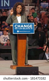 Oprah Winfrey Attending Barack Obama Campaign Rally For Democratic Presidential Primary With Oprah Winfrey, The Verizon Wireless Arena, Manchester, NH, December 09, 2007