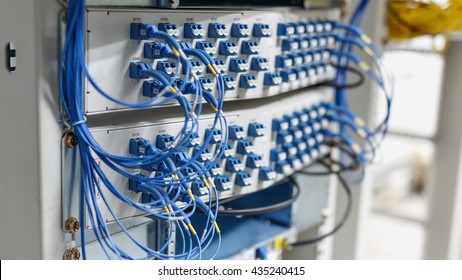 optic fiber cables connected to data center. Has cable. fiber optic. the network of telecoms. In digital communication systems is Link. Through late LC