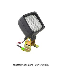 Optical equipment with a lamp inside on a white isolated background. Spare part for auto car truck or bus repair 