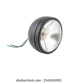 Optical equipment with a lamp inside on a white isolated background. Spare part for auto car truck or bus repair 