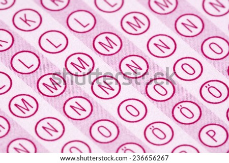 optical form of an examination