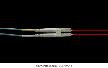 Optical LC patch cord with white connector