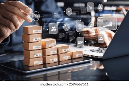 Optimization of procurement or purchasing product order and service solution.Crm Customer Relationship management for global business connection.not ai generated