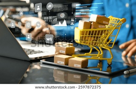 Optimization of procurement or purchasing product order and service solution.Crm Customer Relationship management for business connection.not ai generated