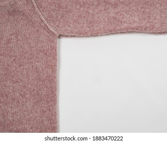 Optional Pink Mohair Sweater On White Background