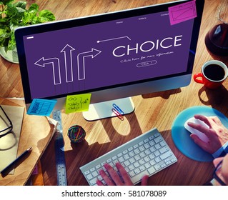 Options Choice Changes Arrows Graphic