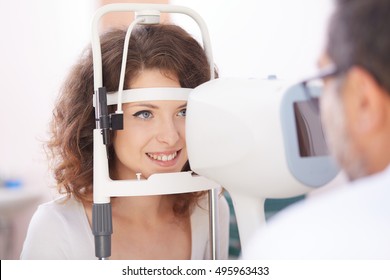 Optometrist In Exam Room