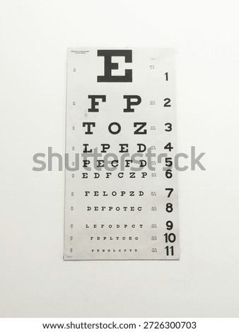 Optometry Vision Test Chart for Eye Health Assessment