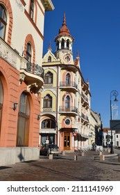 ORADEA, ROMANIA - DECEMBER 2021: Astoria Grand Hotel Building (Sztarill Palace).